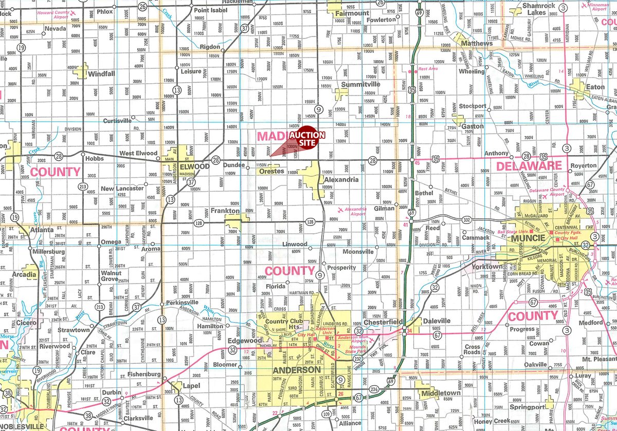 Area map - FARM EQUIPMENT AUCTION IN MADISON COUNTY, INDIANA