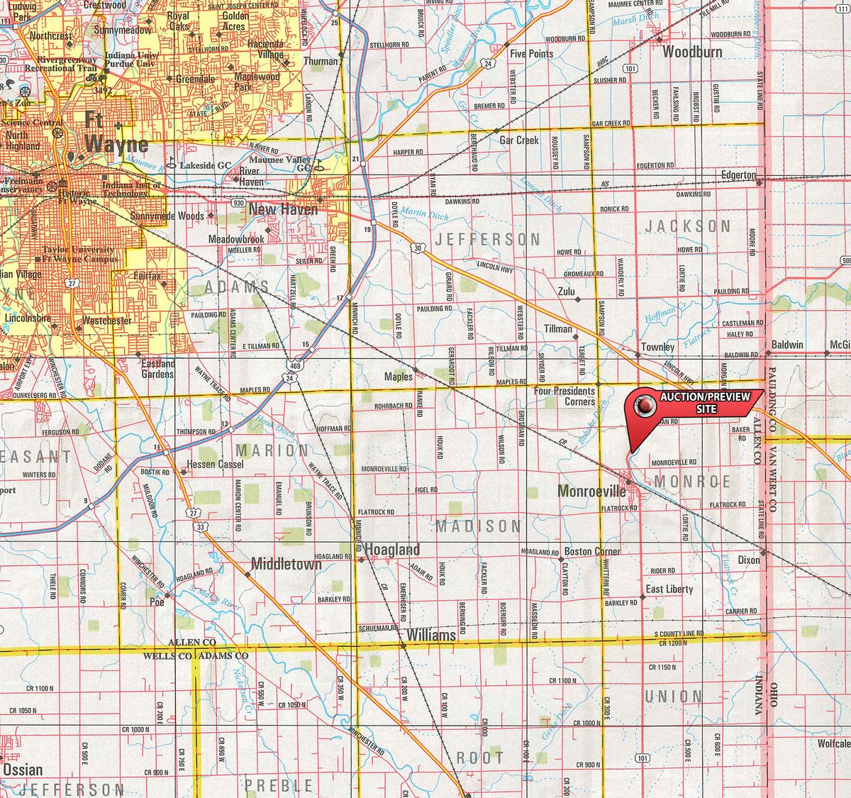 Area map - TIMED ONLINE ONLY PERSONAL PROPERTY AUCTION IN ALLEN COUNTY, INDIANA