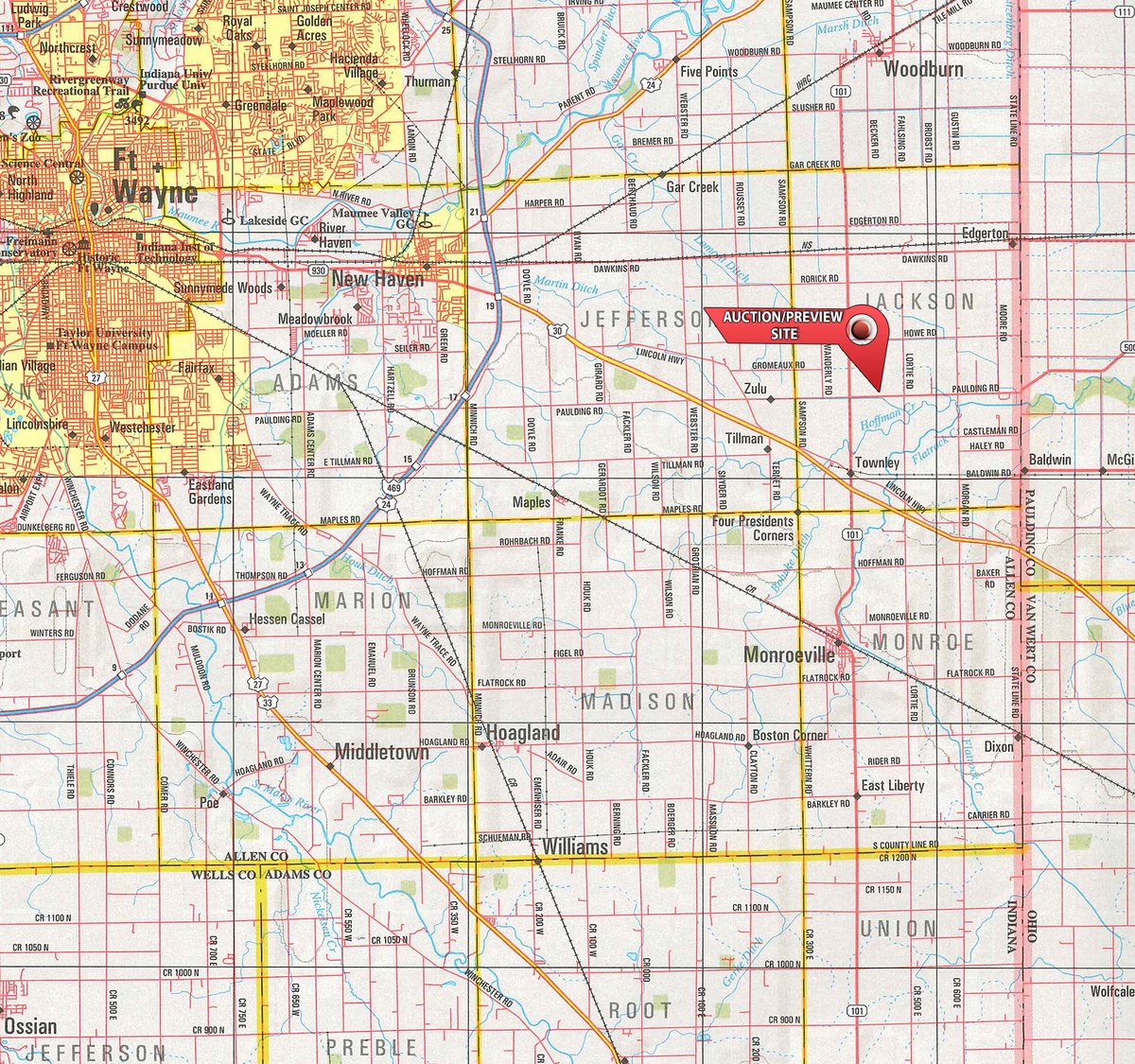 Area map - TIMED ONLINE ONLY PERSONAL PROPERTY AUCTION IN ALLEN COUNTY, INDIANA