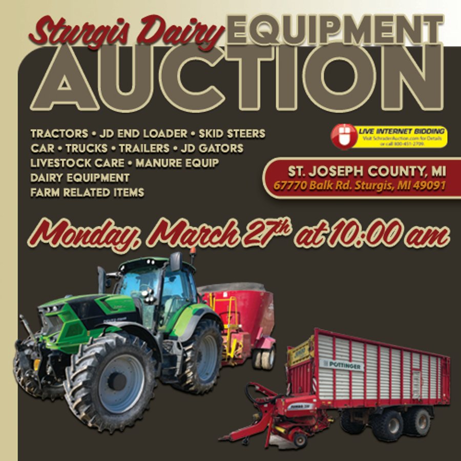 FARM EQUIPMENT AUCTION IN ST. JOSEPH COUNTY, MICHIGAN