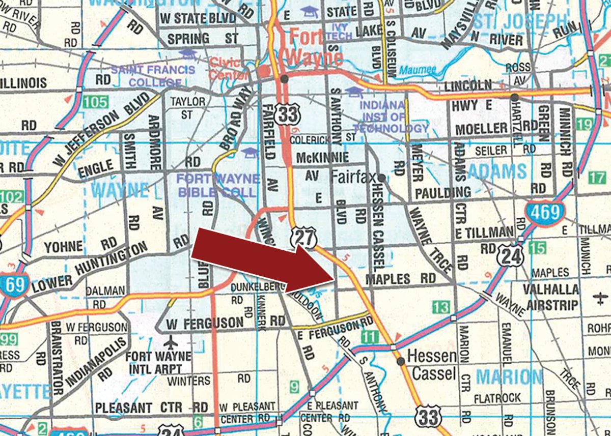 Area map - TIMED ONLINE ONLY PERSONAL PROPERTY AUCTION IN ALLEN COUNTY, INDIANA
