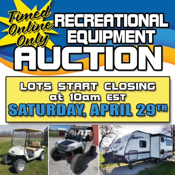TIMED ONLINE RECREATIONAL EQUIPMENT AUCTION