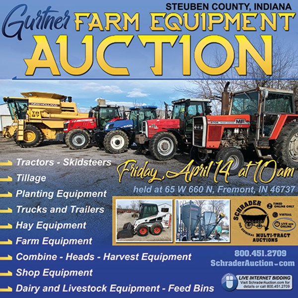 FARM EQUIPMENT AUCTION IN STEUBEN COUNTY, INDIANA