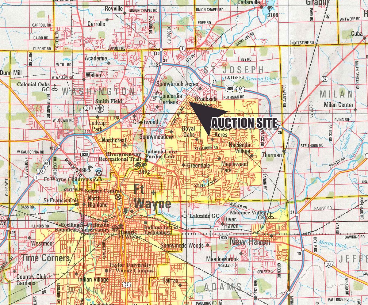 Area map - TIMED ONLINE ONLY PERSONAL PROPERTY AUCTION IN ALLEN COUNTY, INDIANA