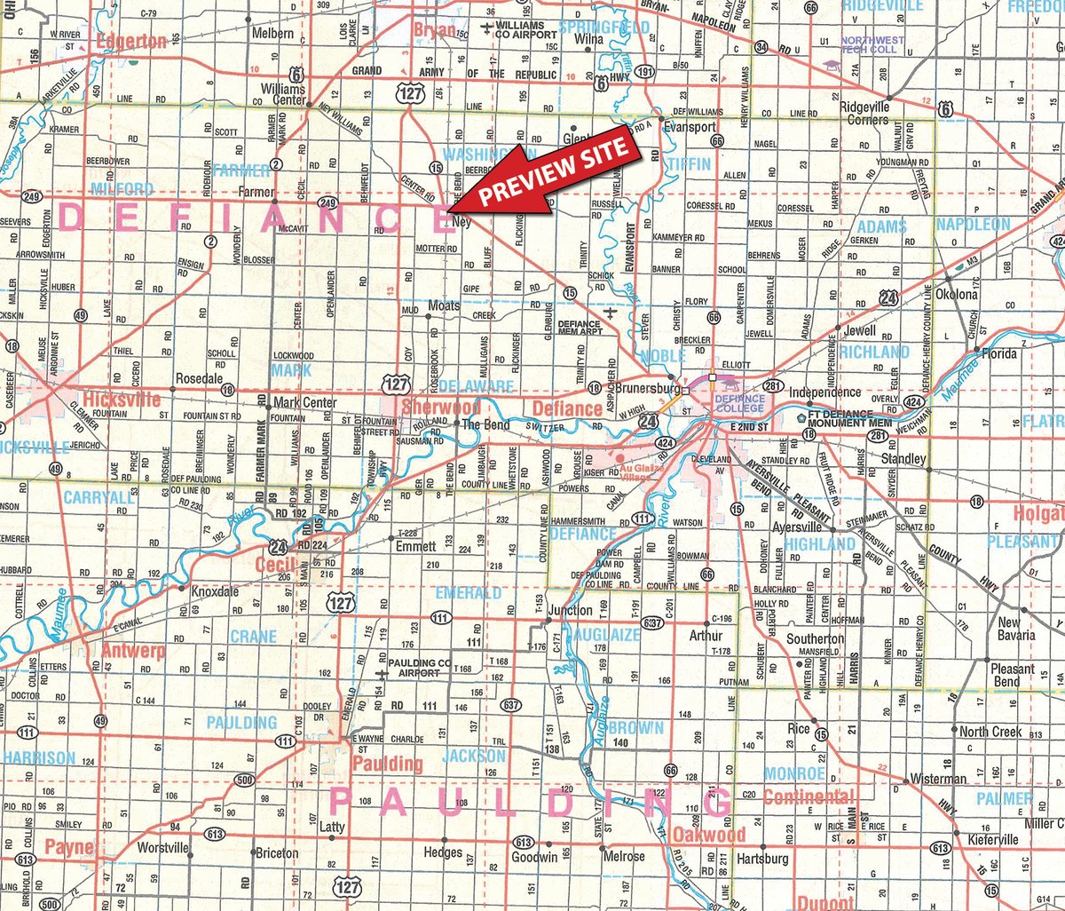 Area map - TIMED ONLINE ONLY PERSONAL PROPERTY AUCTION IN DEFIANCE COUNTY, OHIO