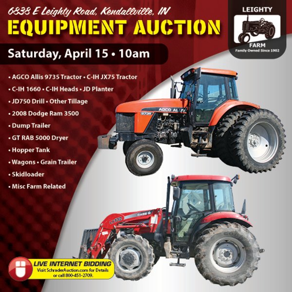 FARM EQUIPMENT AUCTION IN NOBLE COUNTY, INDIANA