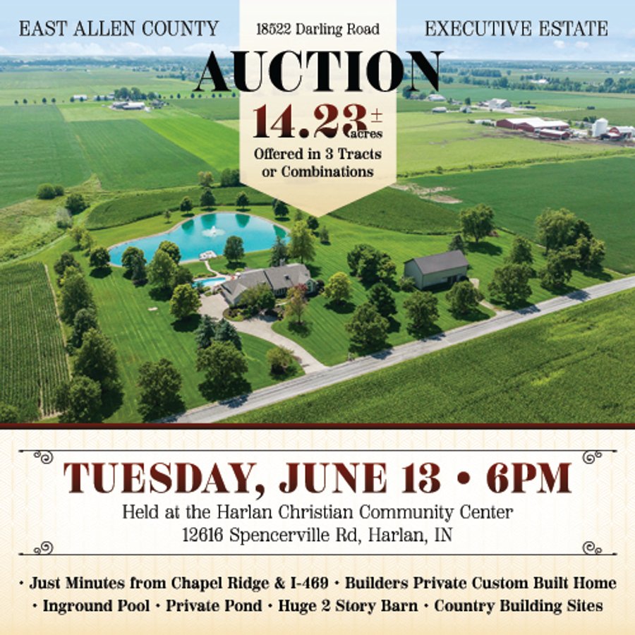 EXECUTIVE ESTATE AUCTION IN ALLEN COUNTY, INDIANA