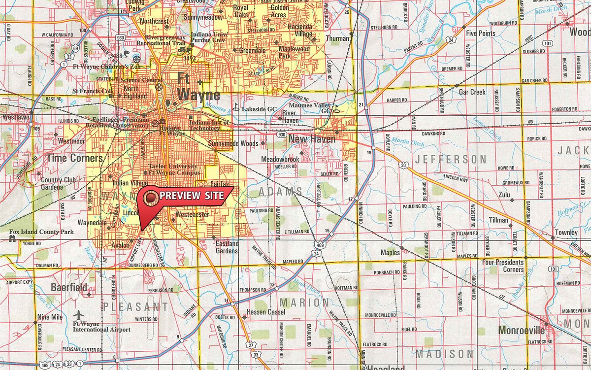 Area map - TIMED ONLINE ONLY PERSONAL PROPERTY AUCTION IN ALLEN COUNTY, INDIANA