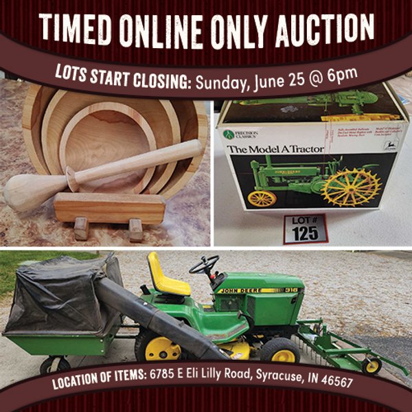 TIMED ONLINE ONLY PERSONAL PROPERTY AUCTION IN KOSCIUSKO COUNTY, INDIANA