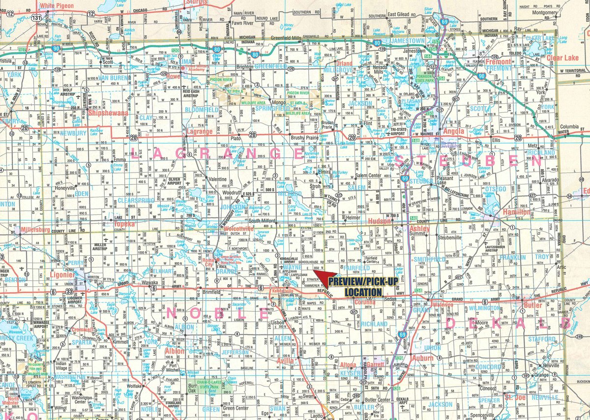 Area map - TIMED ONLINE ONLY PERSONAL PROPERTY AUCTION IN NOBLE COUNTY, INDIANA