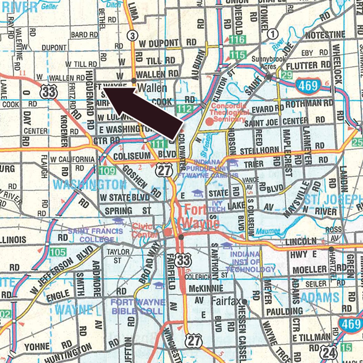 Area map - TIMED ONLINE ONLY PERSONAL PROPERTY AUCTION IN ALLEN COUNTY, INDIANA
