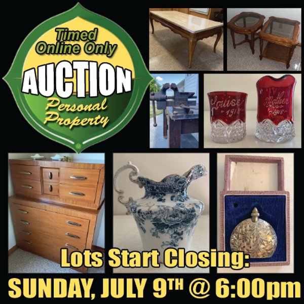 TIMED ONLINE ONLY PERSONAL PROPERTY AUCTION IN ALLEN COUNTY, INDIANA