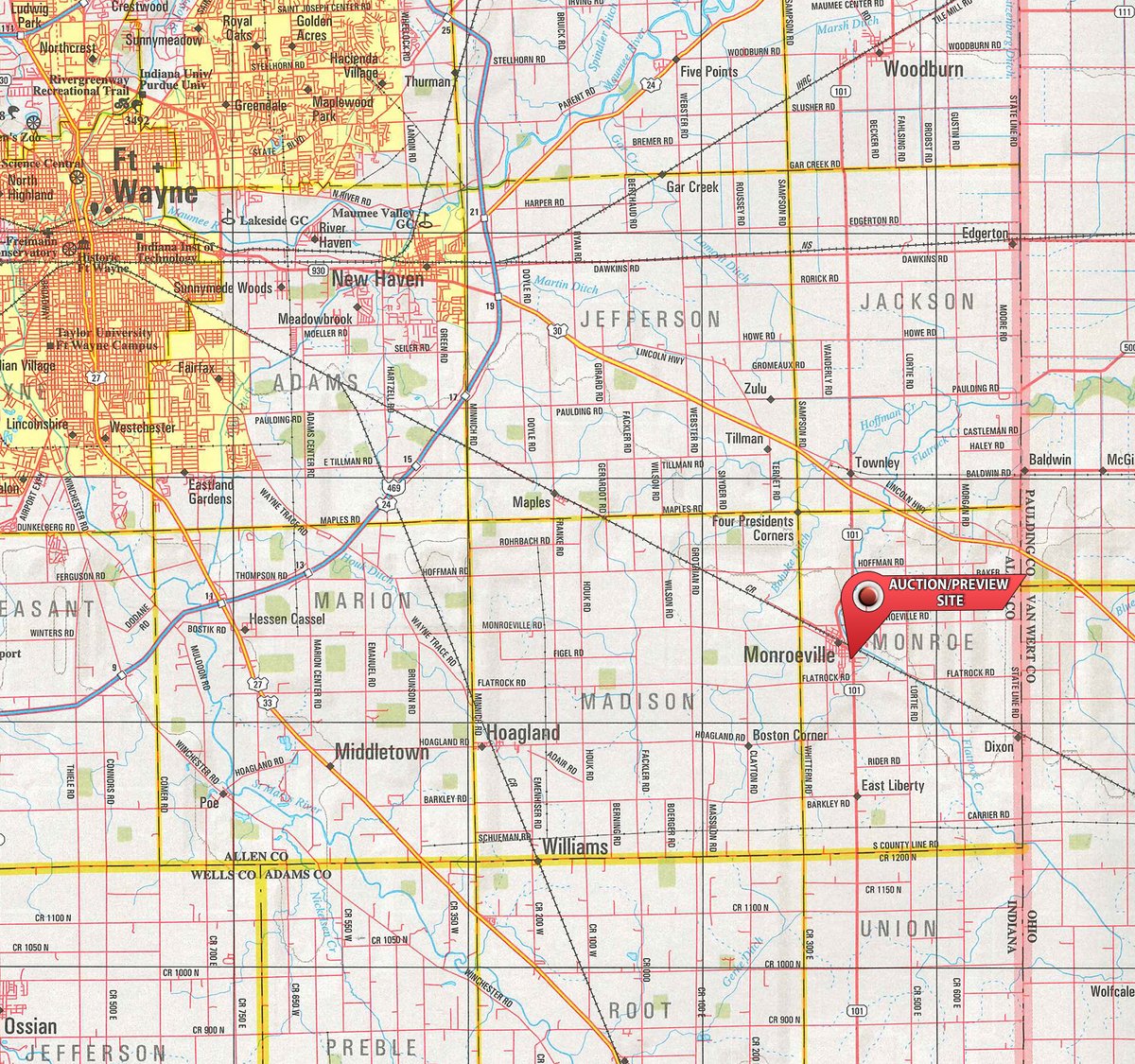 Area map - TIMED ONLINE ONLY PERSONAL PROPERTY AUCTION IN ALLEN COUNTY, INDIANA