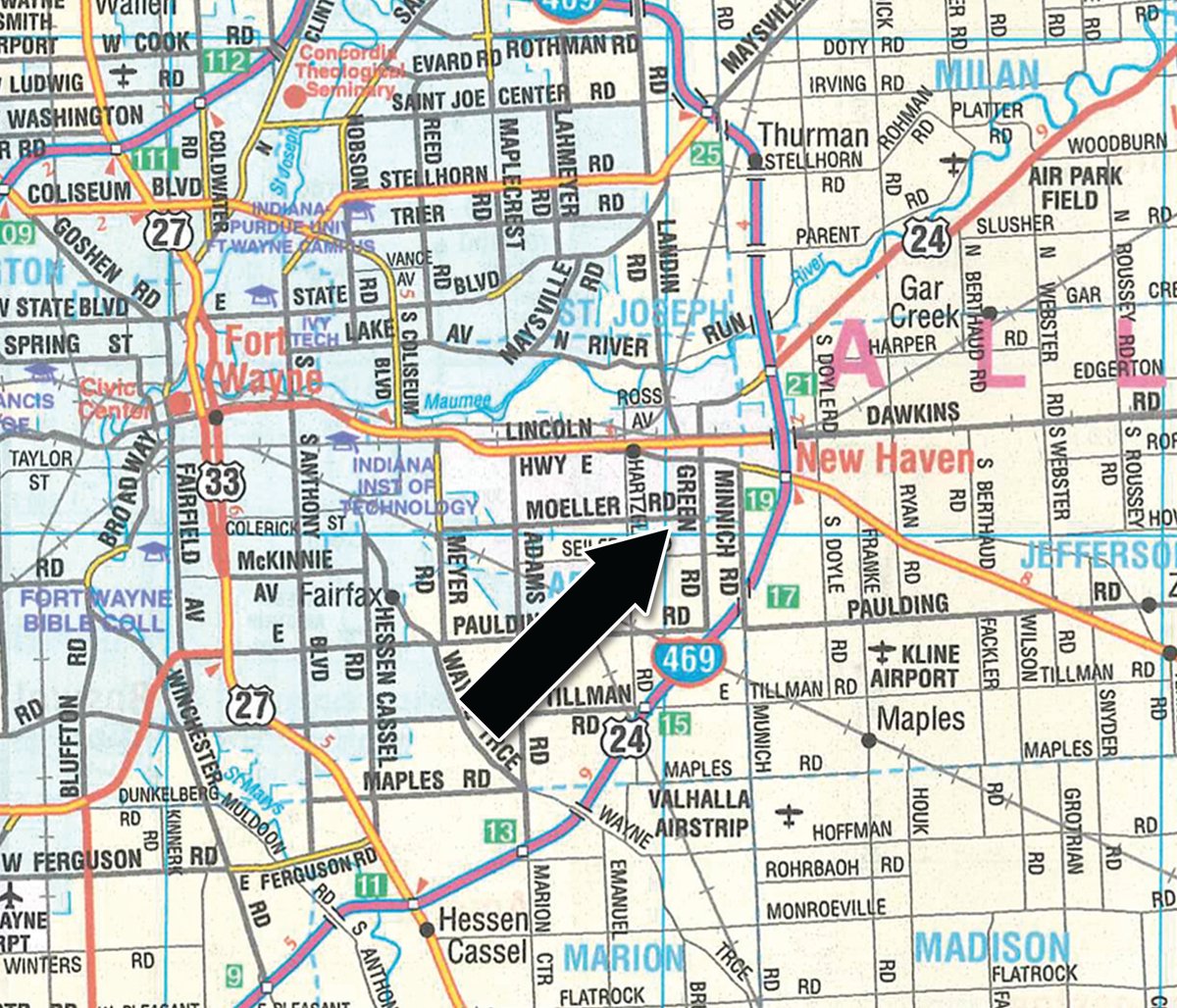 Area map - ONLINE ONLY MOVING AUCTION IN ALLEN COUNTY, INDIANA