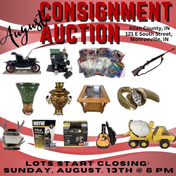 TIMED ONLINE ONLY PERSONAL PROPERTY AUCTION IN ALLEN COUNTY, INDIANA