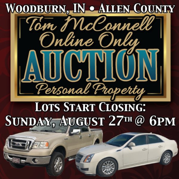 TIMED ONLINE ONLY PERSONAL PROPERTY AUCTION IN ALLEN COUNTY, INDIANA
