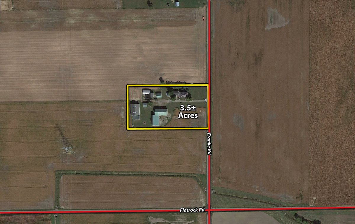 Tract map - REAL ESTATE AUCTION - 3.5+/- ACRES OFFERED IN 1 TRACT IN ALLEN COUNTY, INDIANA