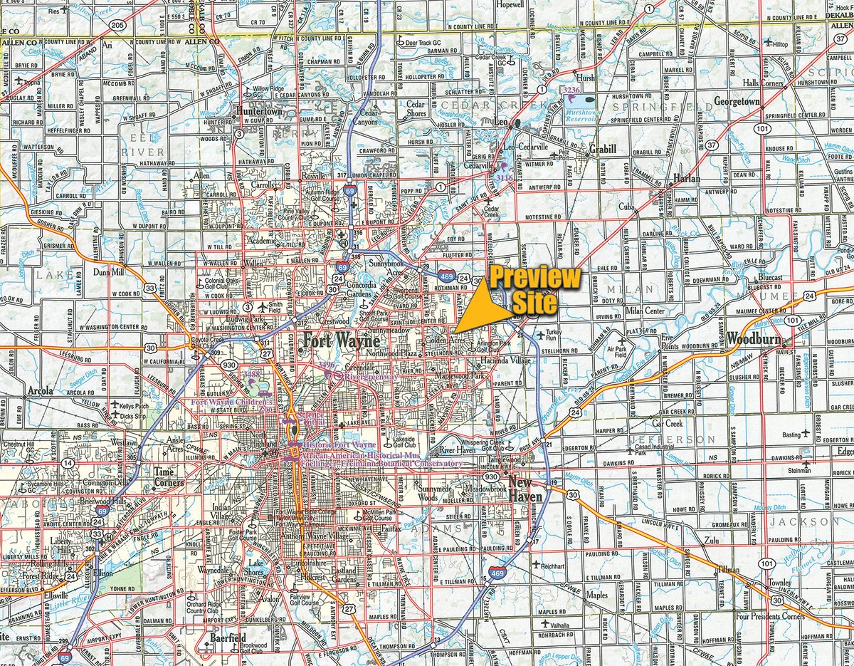 Area map - TIMED ONLINE ONLY PERSONAL PROPERTY AUCTION IN ALLEN COUNTY, INDIANA