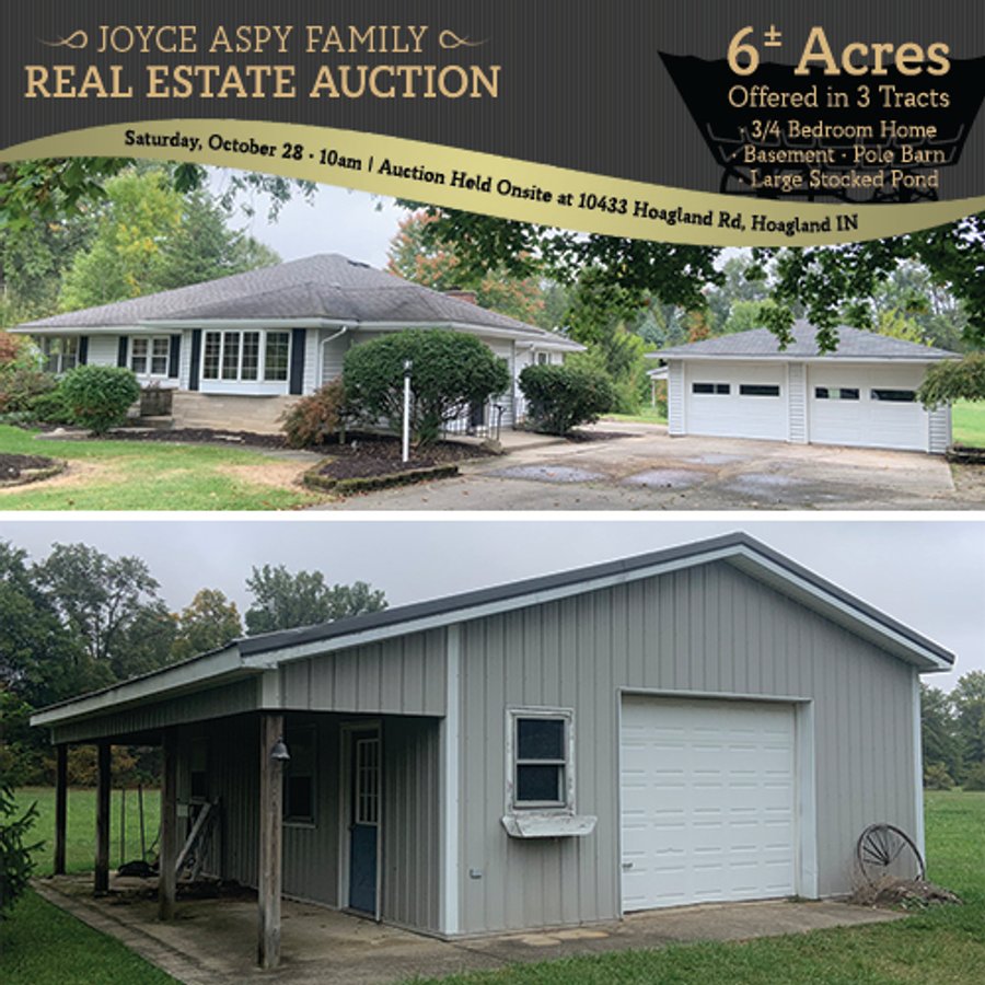 REAL ESTATE AUCTION - 6+/- ACRES OFFERED IN 3 TRACTS IN ALLEN COUNTY, INDIANA