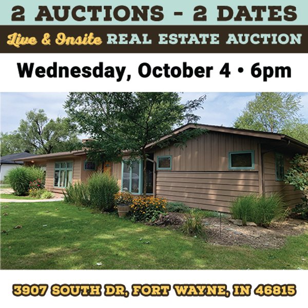 REAL ESTATE AUCTION - HOME OFFERED IN 1 TRACT IN ALLEN COUNTY, INDIANA