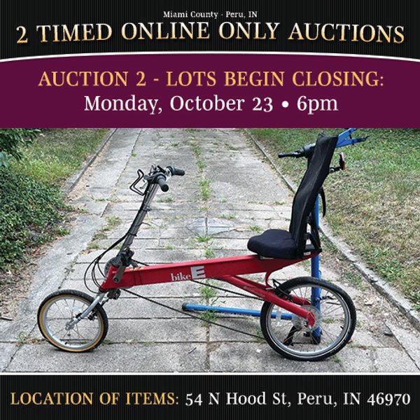 TIMED ONLINE ONLY PERSONAL PROPERTY AUCTION IN MIAMI COUNTY, INDIANA
