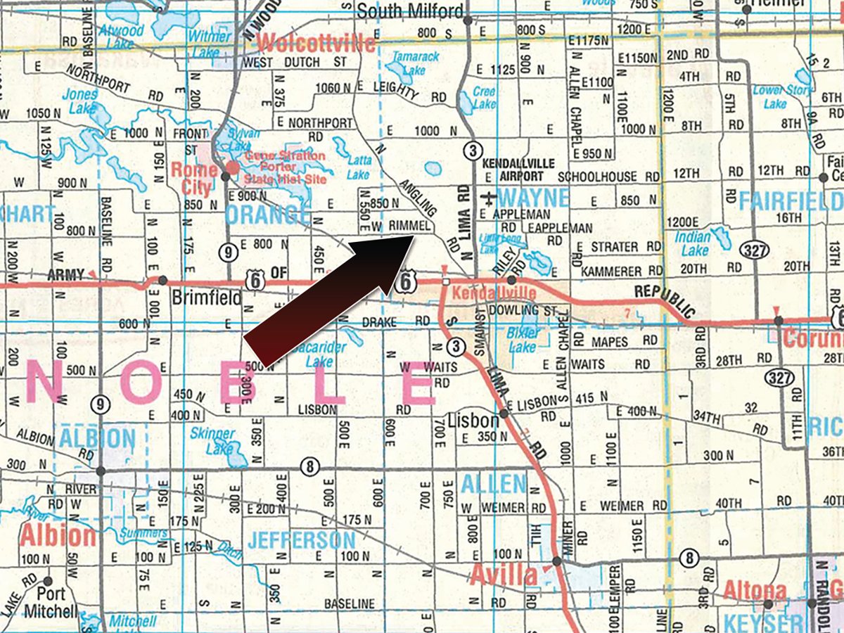 Area map - TIMED ONLINE ONLY PERSONAL PROPERTY IN NOBLE COUNTY, INDIANA