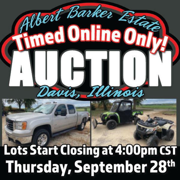 TIMED ONLINE ONLY PERSONAL PROPERTY AUCTION IN STEPHENSON COUNTY, ILLINOIS