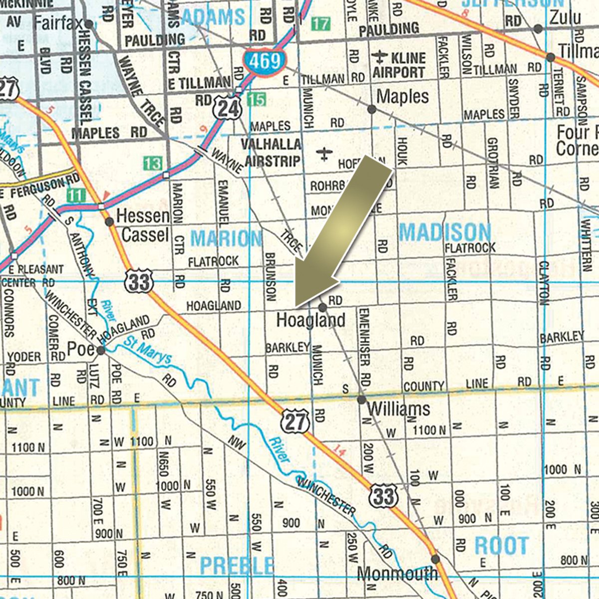 Area map - TIMED ONLINE ONLY PERSONAL PROPERTY AUCTION IN ALLEN COUNTY, INDIANA