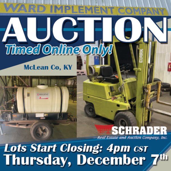 TIMED ONLINE ONLY PERSONAL PROPERTY AUCTION IN MCLEAN COUNTY, KENTUCKY