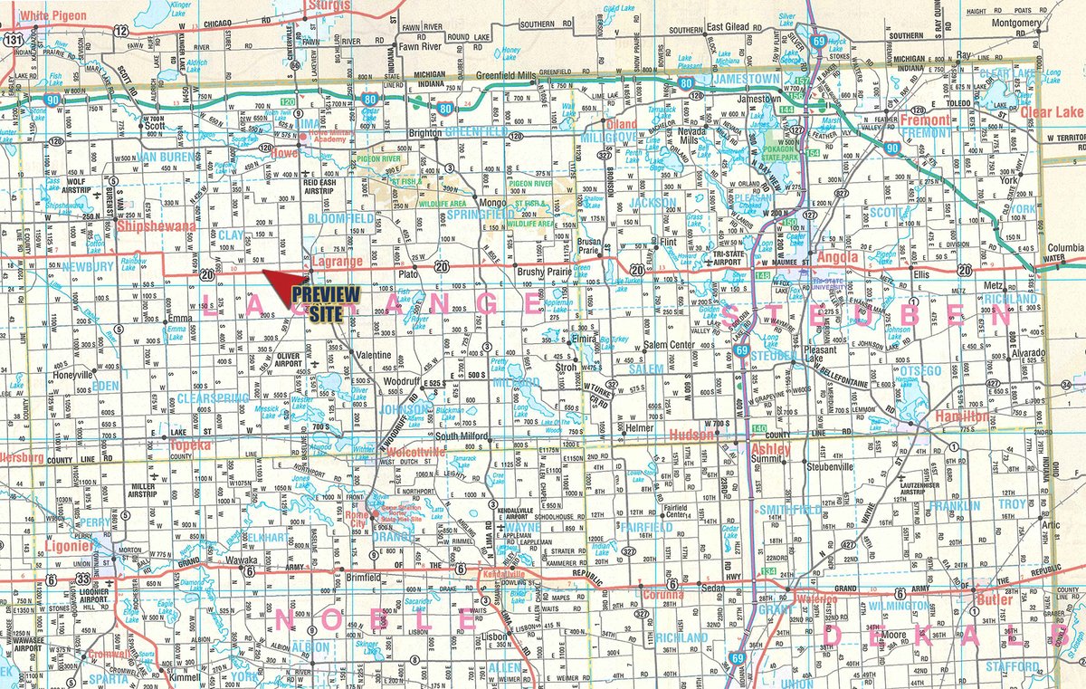 Area map - TIMED ONLINE ONLY PERSONAL PROPERTY AUCTION IN LAGRANGE COUNTY, INDIANA