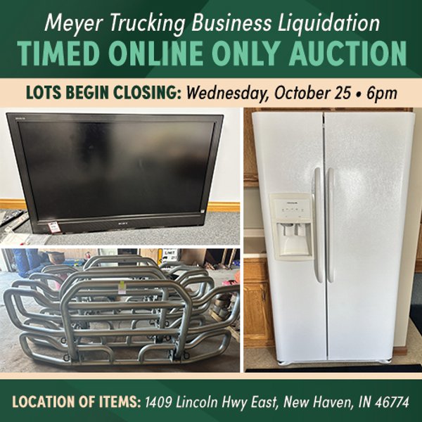 MEYER TRUCKING BUSINESS LIQUIDATION TIMED ONLINE ONLY AUCTION IN NEW HAVEN, IN