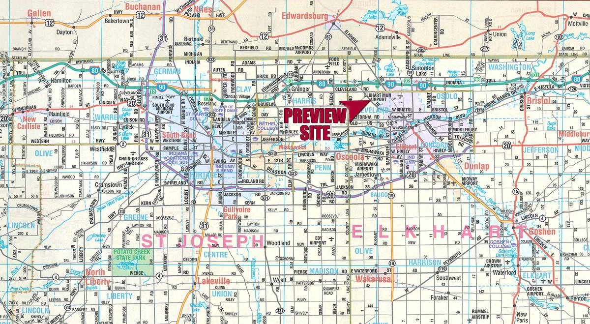 Area map - TIMED ONLINE ONLY PERSONAL PROPERTY AUCTION IN ELKHART COUNTY, INDIANA