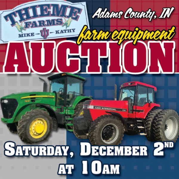 FARM EQUIPMENT AUCTION IN ADAMS COUNTY, INDIANA
