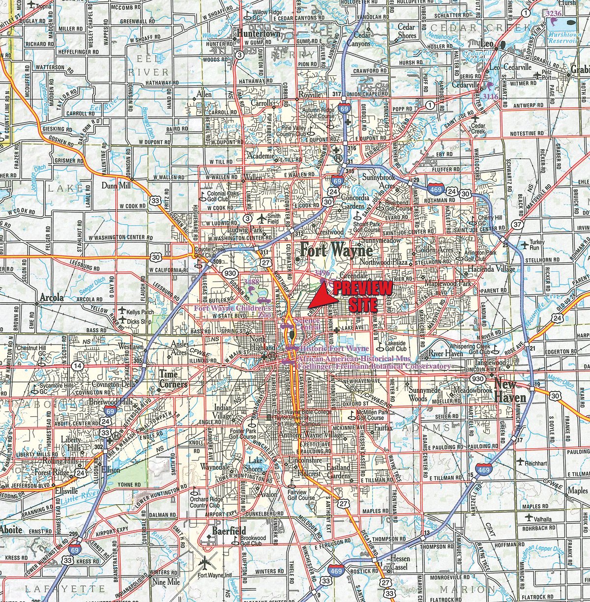 Area map - TIMED ONLINE ONLY PERSONAL PROPERTY AUCTION IN ALLEN COUNTY, INDIANA