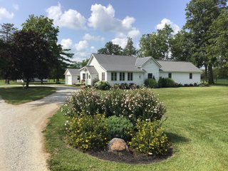 Don't miss this opportunity to experience country living at it's finest! This is a 3-bedroom, 2-bath, 1,876 square foot Country Home that has been completely updated and is ready to enjoy. The updates include a new addition, new roof, siding, wood flooring, air conditioner, heating system, electrical - you name it and it has been updated. Enjoy the beautiful landscaping and wide-open spaces that include mature trees, new plantings and even an apple orchard. House features include a 15x17 family room, 11x15 formal dining room, large bedrooms, parlor, sun room, large deck, laundry room, basement, whole-house generator and more. Outdoors you will find a spacious barn with room for tools, lawn equipment and even animals. There is also approximately 4 1/2 +/- acres for added income potential. This is a wonderful opportunity to create your dream home in the country. Up to 68+/- additional acres available with full frontage on the Mississinewa River. - BEAUTIFUL COUNTRY HOME FOR SALE - 13+/- ACRES IN DELAWARE COUNTY, INDIANA