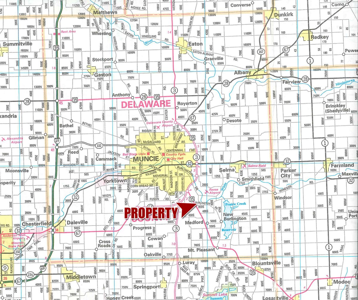 Area map - LAND FOR SALE - 20+/- ACRES IN DELAWARE COUNTY, INDIANA