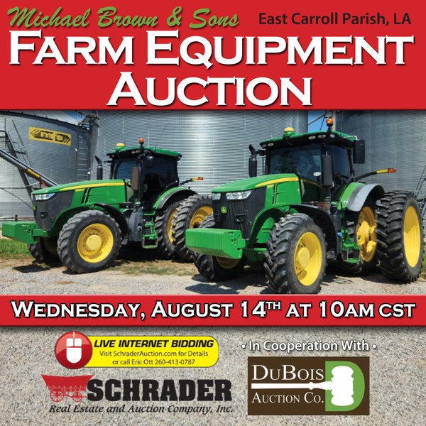 FARM EQUIPMENT AUCTION IN EAST CARROLL PARISH, LOUISIANA