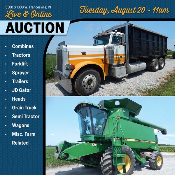 FARM EQUIPMENT AUCTION IN PULASKI COUNTY, INDIANA