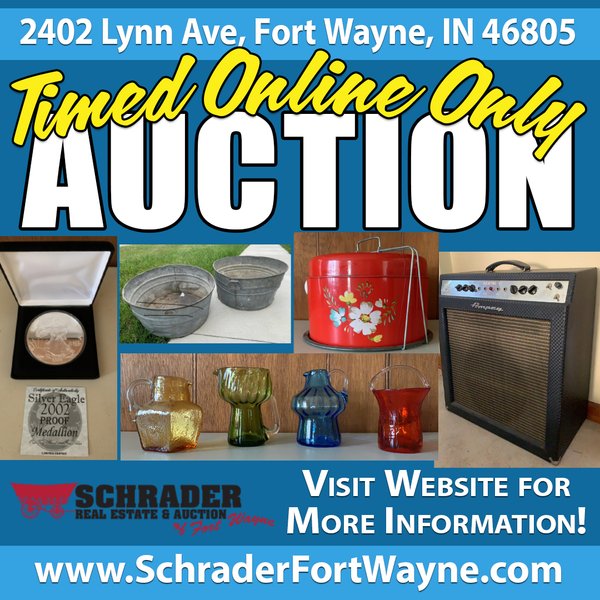 TIMED ONLINE ONLY PERSONAL PROPERTY AUCTION IN ALLEN COUNTY, INDIANA