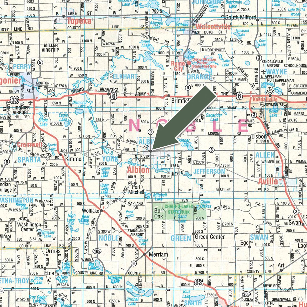 Area map - TIMED ONLINE ONLY PERSONAL PROPERTY IN NOBLE COUNTY, INDIANA