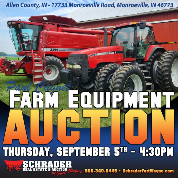 FARM EQUIPMENT AUCTION IN ALLEN COUNTY, INDIANA