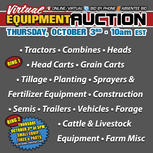 OCTOBER TIMED CONSIGNMENT FARM EQUIPMENT AUCTION