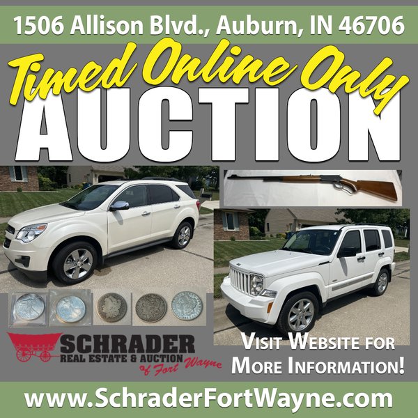 TIMED ONLINE ONLY PERSONAL PROPERTY AUCTION IN ALLEN COUNTY, INDIANA