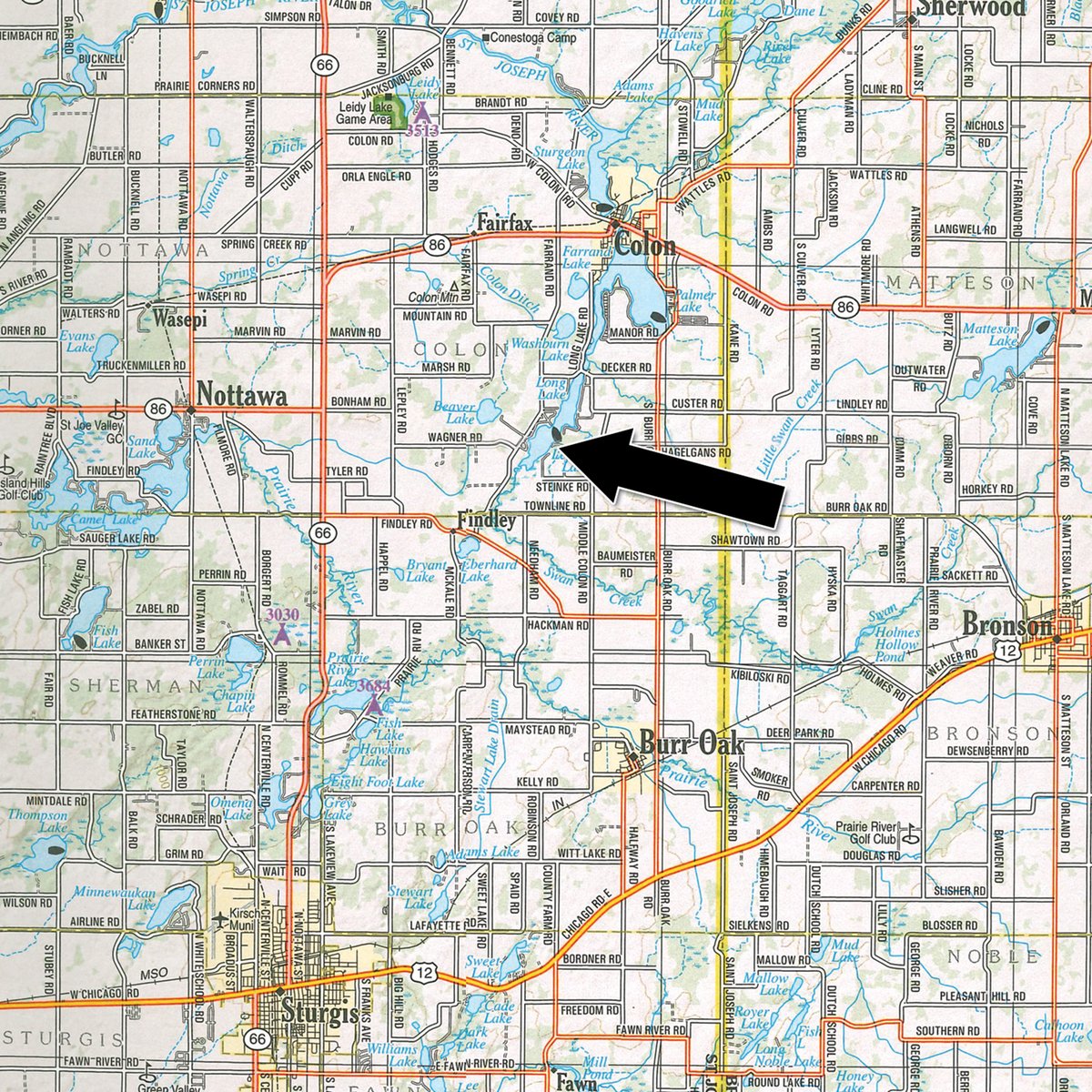 Area map - TIMED ONLINE ONLY PERSONAL PROPERTY AUCTION IN ST. JOSEPH COUNTY, MICHIGAN