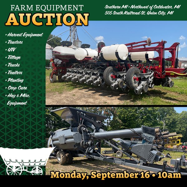 FARM EQUIPMENT AUCTION IN BRANCH COUNTY, MICHIGAN