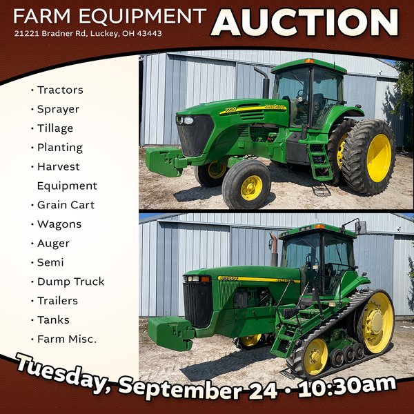 FARM EQUIPMENT AUCTION IN WOOD COUNTY, OHIO