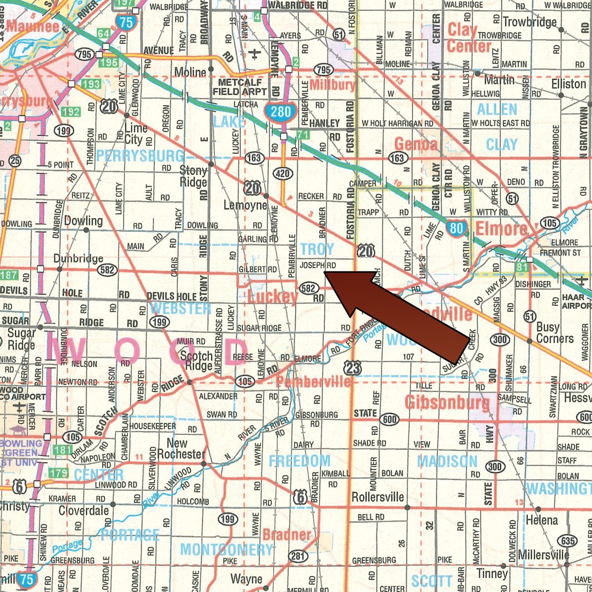 Area map - FARM EQUIPMENT AUCTION IN WOOD COUNTY, OHIO