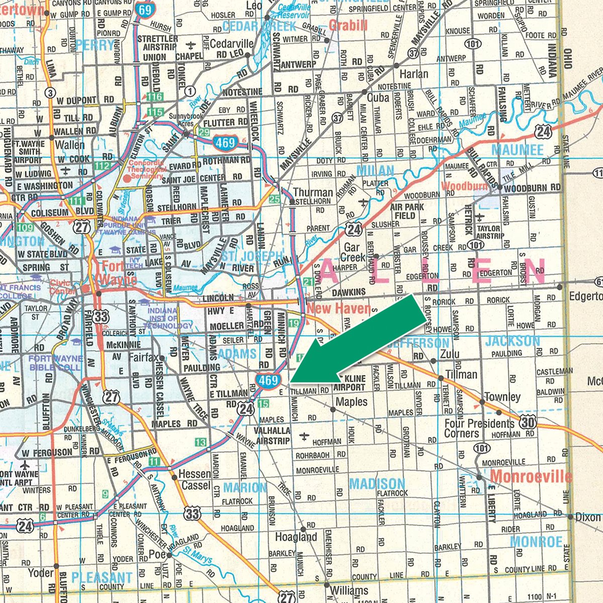 Area map - TIMED ONLINE ONLY PERSONAL PROPERTY AUCTION IN ALLEN COUNTY INDIANA