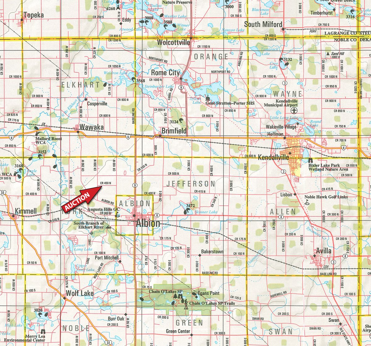 Area map - TIME ONLINE ONLY PERSONAL PROPERTY IN NOBLE COUNTY INDIANA