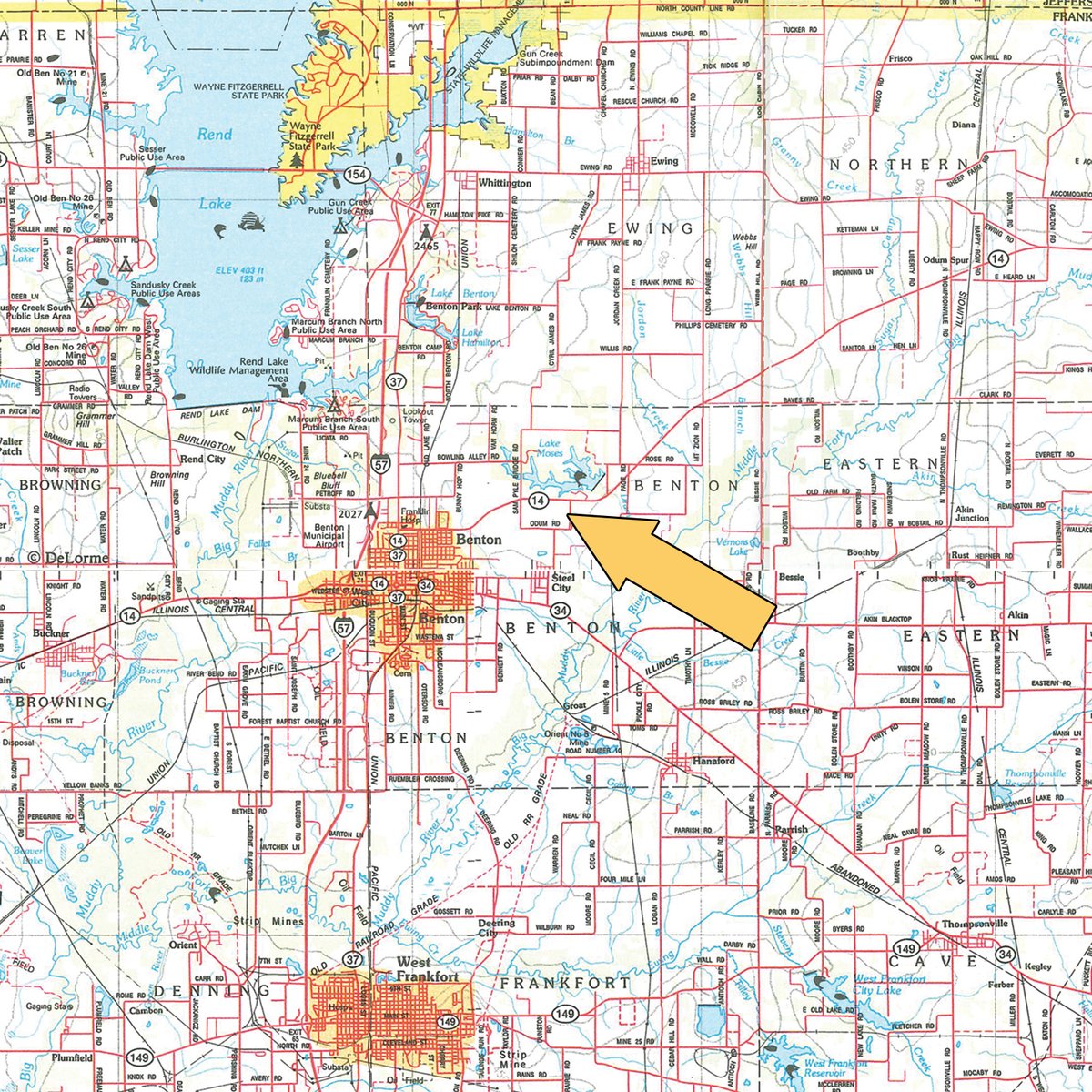 Area map - FARM EQUIPMENT AUCTION IN FRANKLIN COUNTY ILLINOIS